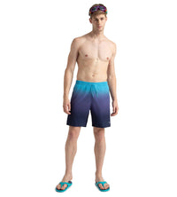 Men's 4 Way Flex Essential Printed Watershorts With Side Pockets - Peacoat, Hapuna Blue & Picton Blue