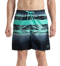 Men's 4 Way Comfort Stretch Essential Printed Watershorts With Side Pockets - Antracite & Arctic Glass