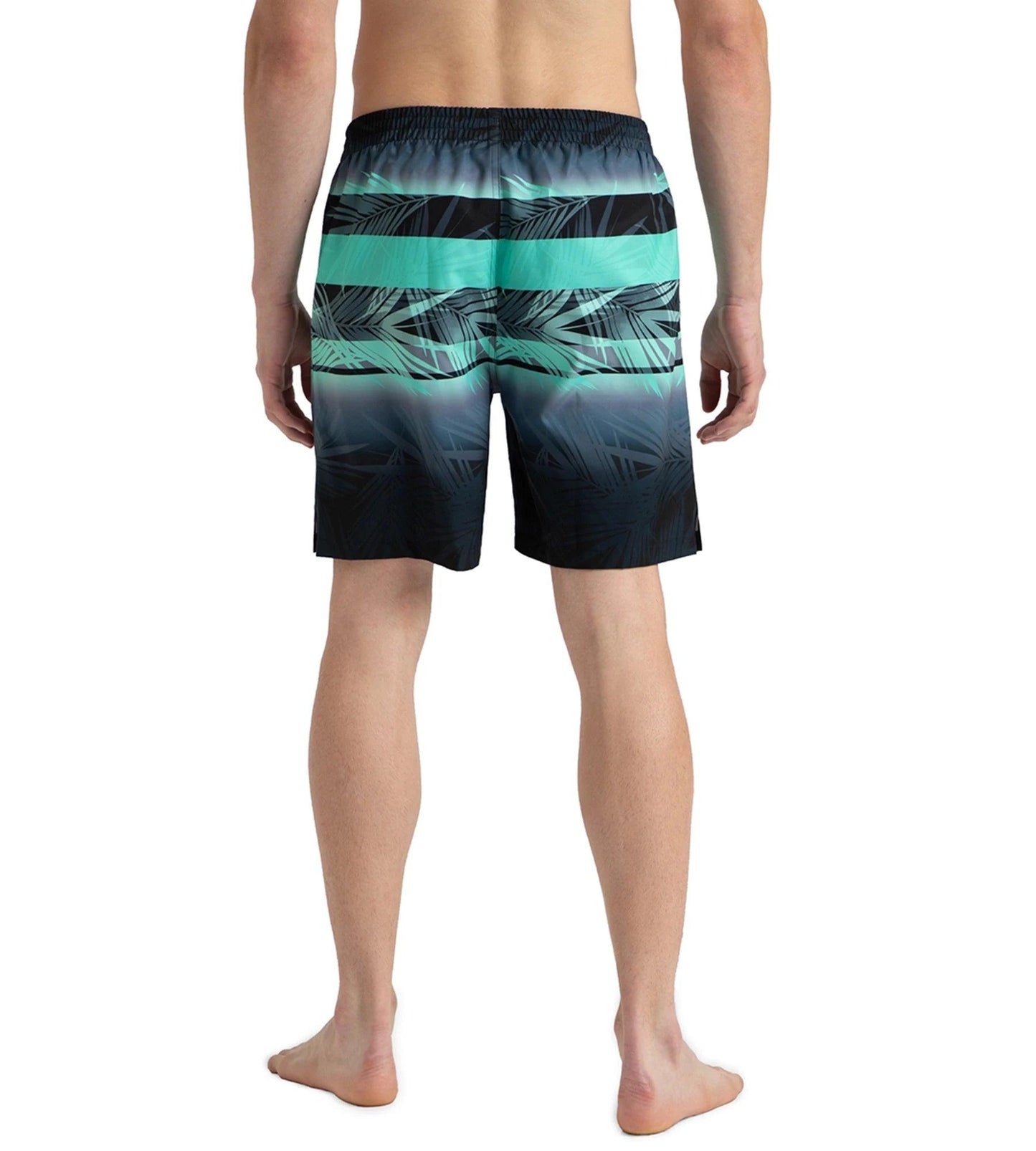 Men's 4 Way Comfort Stretch Essential Printed Watershorts With Side Pockets - Antracite & Arctic Glass