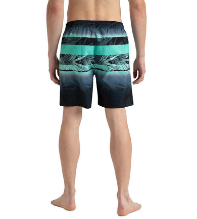 Men's 4 Way Comfort Stretch Essential Printed Watershorts With Side Pockets - Antracite & Arctic Glass