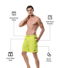 Men's Recycled Nylon Essential Watershorts - Bitterlime & Black