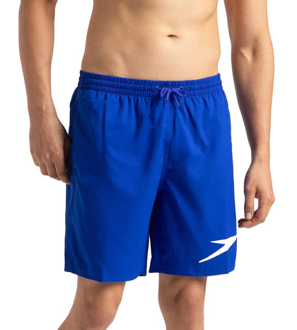 Men's Xpress Lite Essential Placement Printed Watershorts - Chroma Blue & White