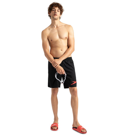 Men's Xpress Lite Essential Placement Printed Watershorts - Black & Fed Red