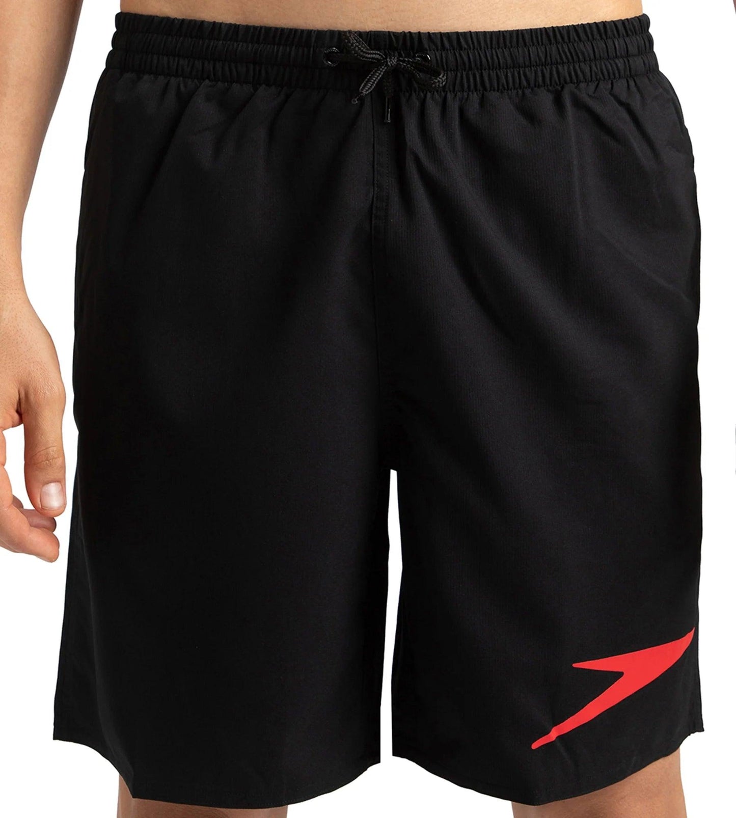 Men's Xpress Lite Essential Placement Printed Watershorts - Black & Fed Red