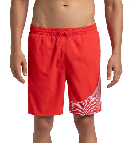 Men's Xpress Lite Essential Medley Logo Printed Watershorts - Watermelon & White