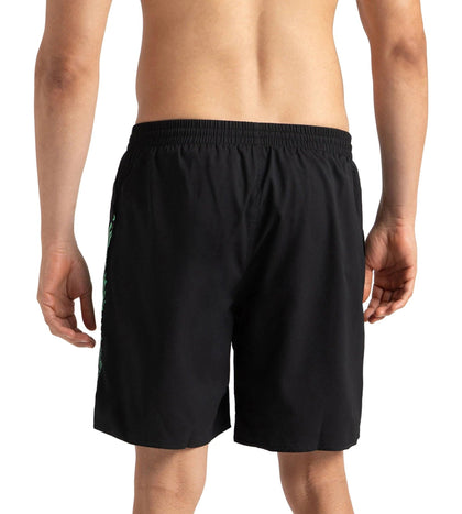 Men's Xpress Lite Essential Medley Logo Printed Watershorts - Black & Harlequin Green