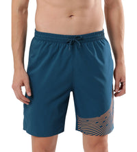 Men's Essential Medley Logo Printed Watershorts - Darkteal  &  Sweet Apricot_1