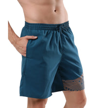 Men's Essential Medley Logo Printed Watershorts - Darkteal  &  Sweet Apricot_3