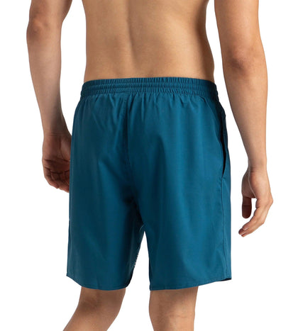 Men's Xpress Lite Essential Medley Logo Printed Watershorts - Dark Teal & Sweet Apricot