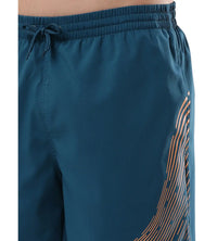 Men's Essential Medley Logo Printed Watershorts - Darkteal  &  Sweet Apricot_6