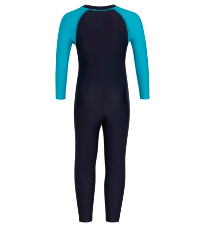 Tot's Endurance All in one suit - True Navy  &  Aquarium_3