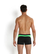 Men's Endurance Logo Graphic Splice Aquashort - Black & Fluo Green_4