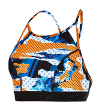 Women's Inject Wave Crop Top H20 Active - Black & Orange_4