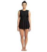 Women's Endurance Closed Back Swimdress With Boyleg - Black & Dapple Grey_7