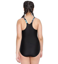 Girl's Hyper Boom Splice Muscleback Swimwear - Black & Bolt_4