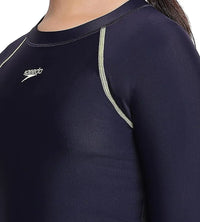 Girl's Endurance Solid Long Sleeve Suntop - True Navy  &  Spritz_7