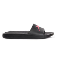 Women's Single Colour Slides - Black & Raspberry Fill_2