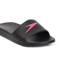 Women's Single Colour Slides - Black & Raspberry Fill_5