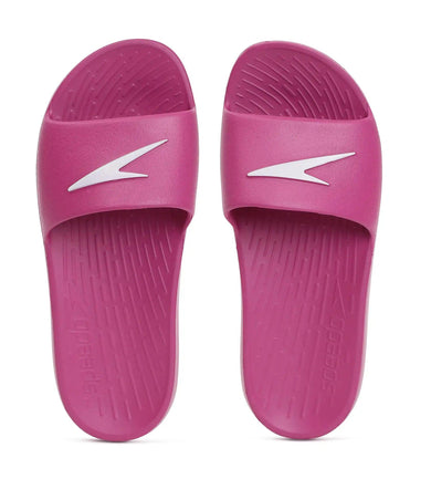 Women's Single Colour Slides - Berry & White_1