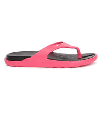 Women's Dual Colour Flip Flops - Black & Raspberry Fill_2