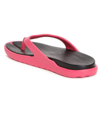 Women's Dual Colour Flip Flops - Black & Raspberry Fill_4