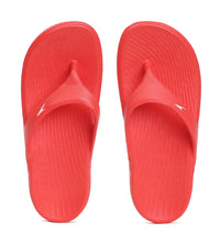 Unisex Junior's Single Colour Flip Flops - Fed Red & White_1