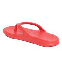 Unisex Junior's Single Colour Flip Flops - Fed Red & White_4