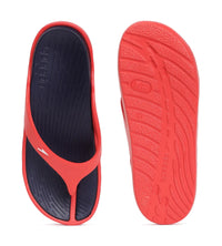 Men's Dual Colour Flip Flops -  True Navy & Fed Red_7