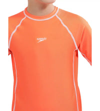 Boy's Short Sleeve Suntop - Boost Orange  &  White_6