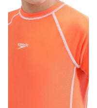 Boy's Short Sleeve Suntop - Boost Orange  &  White_7