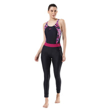 Women's Solid Swim Capri   - True Navy  &  Berry_5