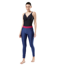 Women's Solid Contrast Leggings - Ammonite & Berry_5